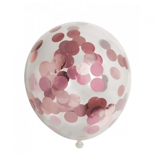 Confetti Ballonnen Rose Goud bestellen bij FeestVoordeel |