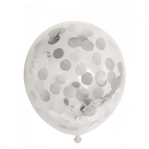 Confetti Ballonnen Zilver bestellen bij FeestVoordeel |