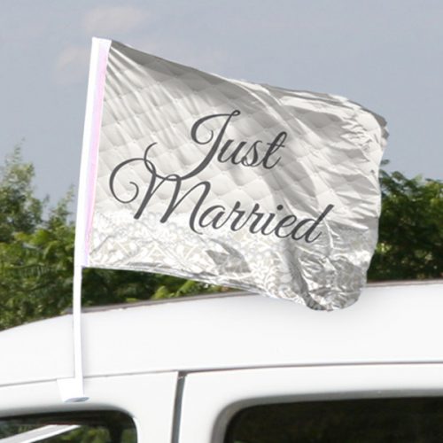 Autovlaggen Just Married bestellen bij FeestVoordeel |