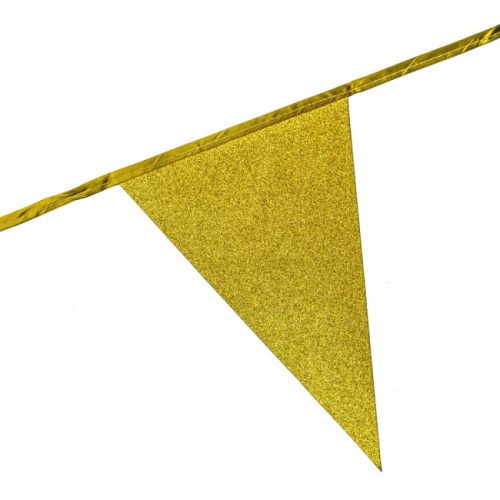 Vlaggenlijn Glitter Goud bestellen bij FeestVoordeel |