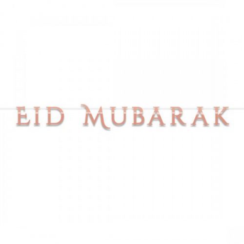 Letterslinger Eid Mubarak Rose Goud bestellen bij FeestVoordeel |