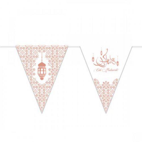 Vlaggenlijn Eid Mubarak Rose Goud bestellen bij FeestVoordeel |