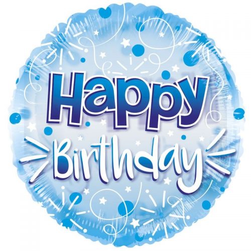Folieballon Blauw Happy Birthday bestellen bij FeestVoordeel |