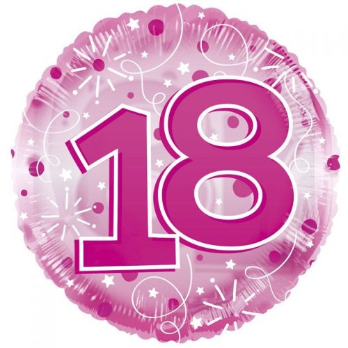 Folieballon Roze 18 bestellen bij FeestVoordeel |