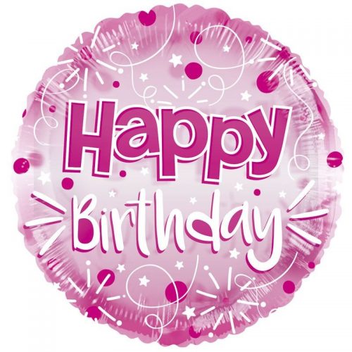 Folieballon Roze Happy Birthday bestellen bij FeestVoordeel |