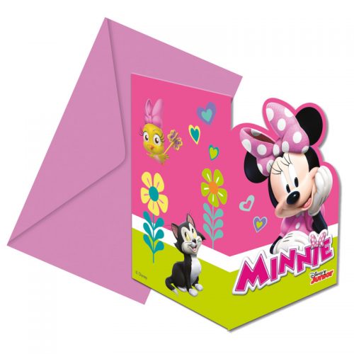 Minnie Mouse Uitnodigingskaartjes bestellen bij FeestVoordeel |