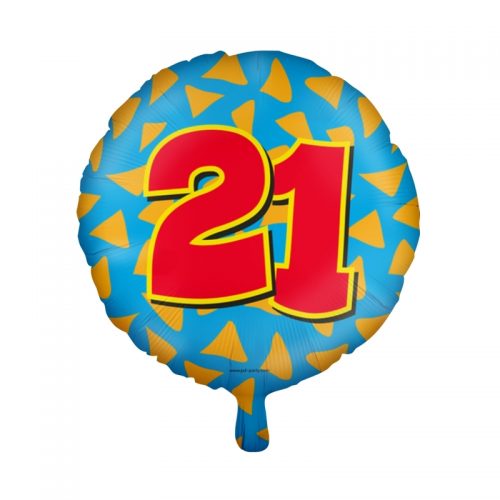 Folieballon Happy 21 bestellen bij FeestVoordeel |