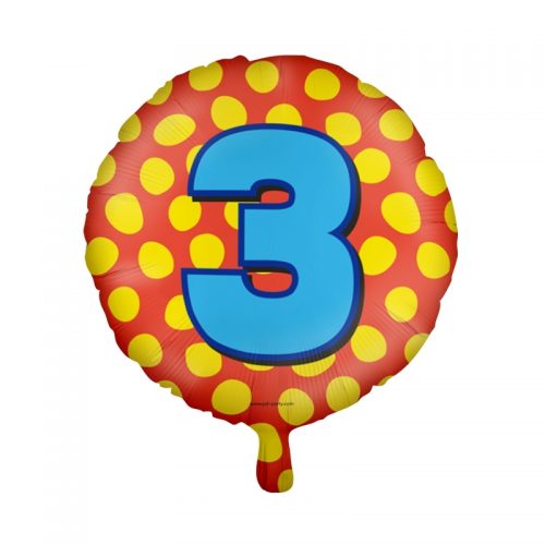 Folieballon Happy 3 bestellen bij FeestVoordeel |