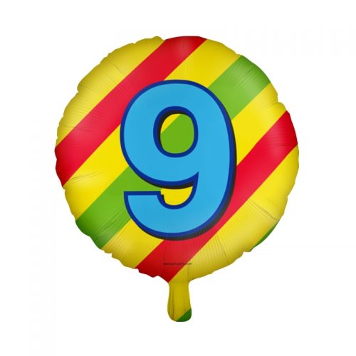 Folieballon Happy 9 bestellen bij FeestVoordeel |