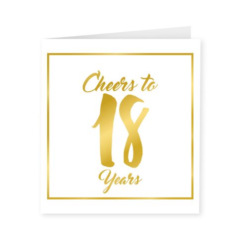 Gold & White Card 18 jaar bestellen bij FeestVoordeel |