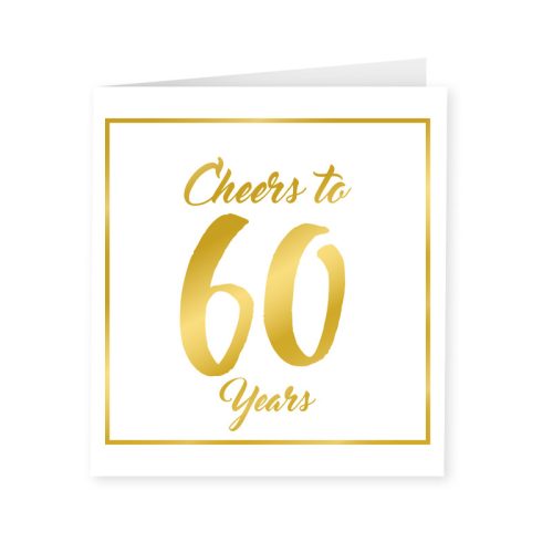 Gold & White Card 60 jaar bestellen bij FeestVoordeel |