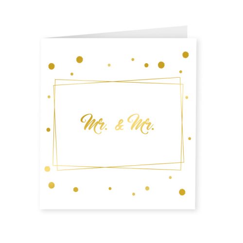 Gold & White Card Mr & Mr bestellen bij FeestVoordeel |