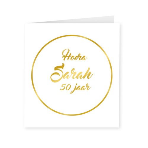 Gold & White Card Sarah bestellen bij FeestVoordeel |