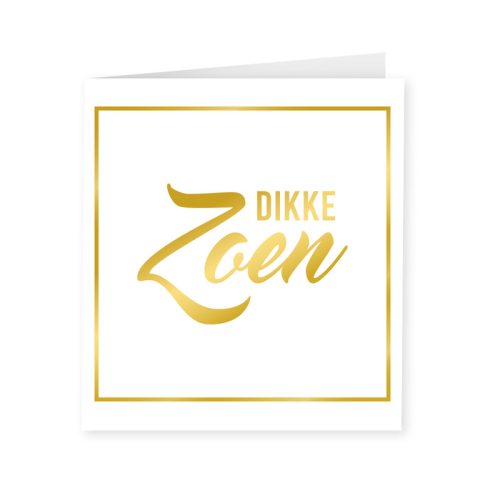 Gold & White Card Dikke Zoen bestellen bij FeestVoordeel |
