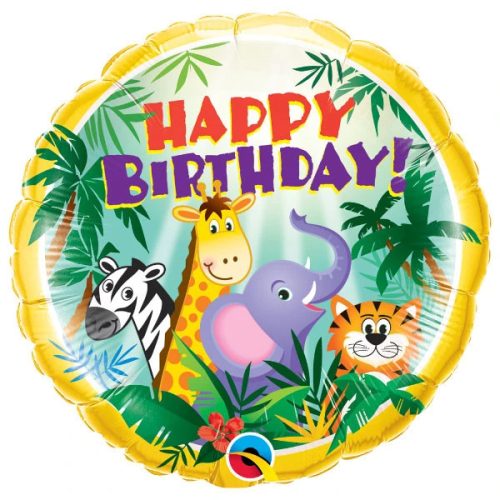 Folieballon Happy Birthday Jungle bestellen bij FeestVoordeel |