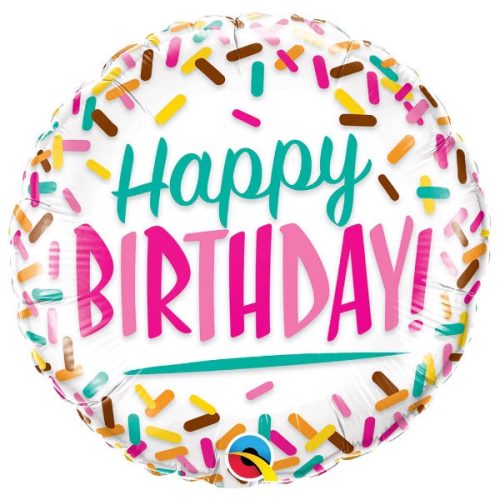Folieballon Happy Birthday Sprinkles bestellen bij FeestVoordeel |