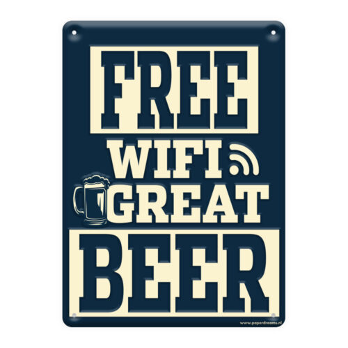 Metal Sign Free wifi bestellen bij FeestVoordeel |