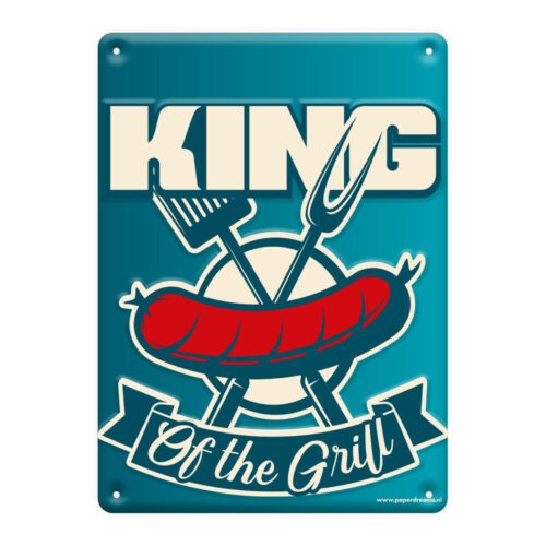 Metal Sign King of the grill bestellen bij FeestVoordeel |
