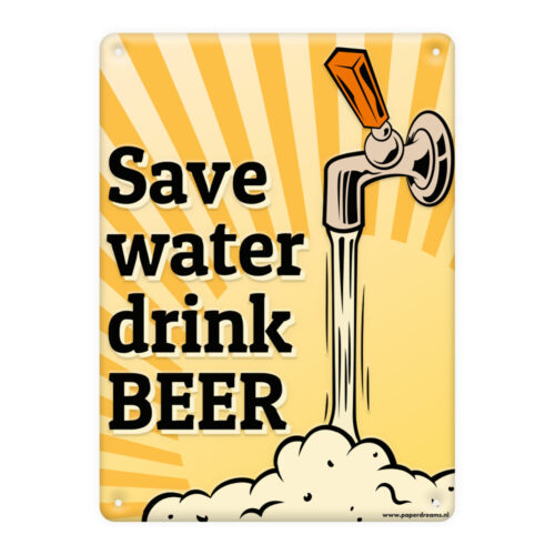Metal Sign Save water bestellen bij FeestVoordeel |